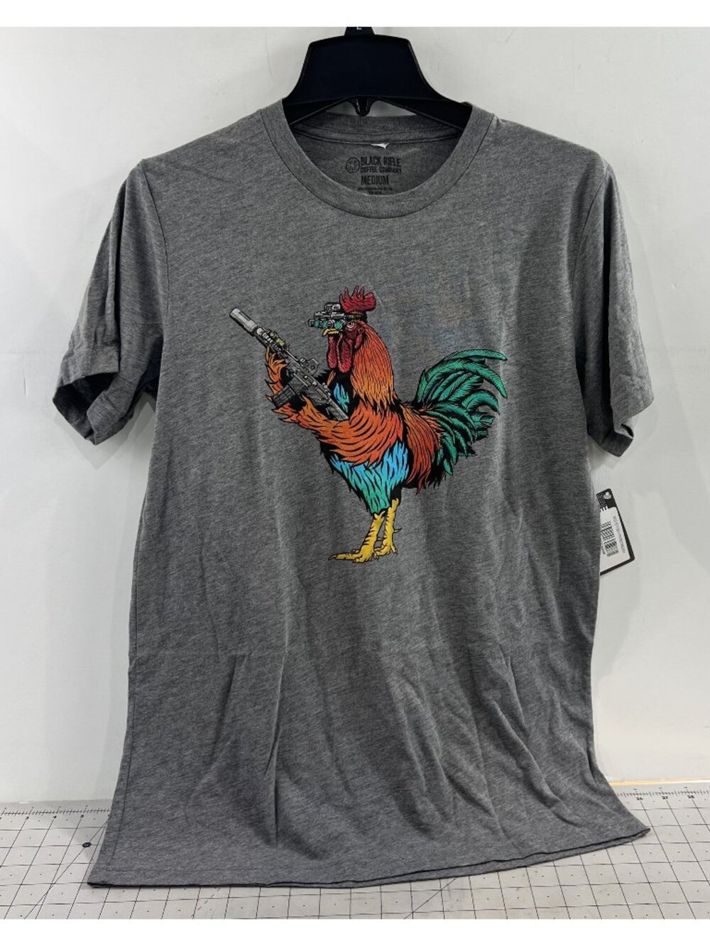 Black Rifle Coffee Company Tacticock Short Sleeve Casual Shirt Grey Men’s Sz. M